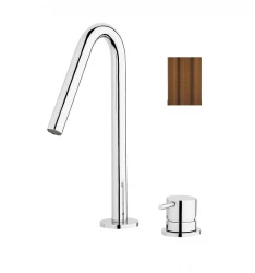 Водна революция Flow с две дупки мивка с PVD четка от мед с малка V 120mm изпускател T1121VCPE
