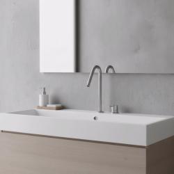 Waterevolution Flow 2-отворен смесител за умивалник от неръждаема стомана с висок V 120 mm излив T1122VIE