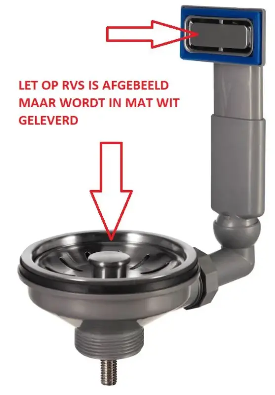 Lorreine Комплект за отвод в матово бяло с преливник 1208954014