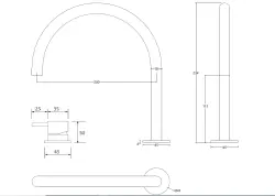 Waterevolution Flow 2-дупков мивка черна с нисък U 113mm изход T1121UPR