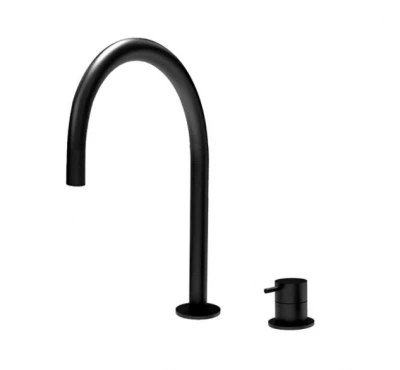 Waterevolution Flow 2-дупков мивка черна с нисък U 113mm изход T1121UPR