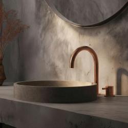 Водна революция Flow 2-отворен смесител за мивка PVD четкан мед T1121UCPE