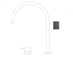 Waterevolution Flow 2-дупков мивков смесител PVD Gun Metal T1121UGME