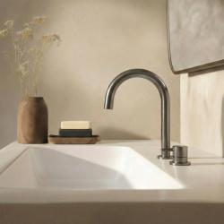 Waterevolution Flow 2-отворен смесител за умивалник PVD Gun Metal T1121UGME