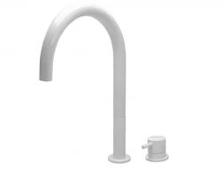 Waterevolution Flow 2-дупков мивка бял с висок U 200mm излив T1122UBR