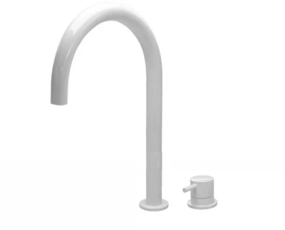 Waterevolution Flow 2-отворен смесител за умивалник, бял, с висок U 200 mm излив T1122UBR