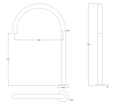 Waterevolution Flow 2-дупков мивка PVD четка мед с висок U 200mm изход T1122UCPE