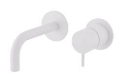 Вграден смесител за мивка Waterrevolution Flow бял с дължина на тръбата 10cm T116BBR-10