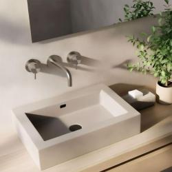 Waterevolution Flow 3-отворен вграден смесител за умивалник Изцяло от неръждаема стомана с излив 10 cm T1163FIE-10