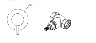 Вграден спирателен кран за вода Waterevolution Flow PVD Gun Metal T143GME