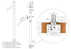 Waterevolution Flow стоящ смесител за мивка PVD Четкан Мед T113CPE