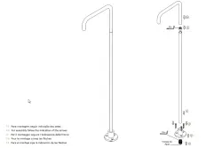 Waterevolution Flow стоящ смесител за умивалник с изпускател PVD Gun Metal T1676GME