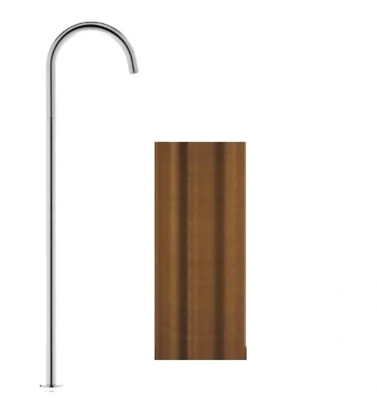 Waterevolution Flow самостоятелен смесител за умивалник с PVD изход, Четкан Мед T1677CPE