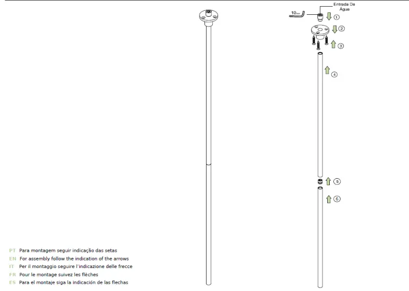 Waterevolution Flow таванен смесител за мивка с PVD покритие от четкан мед T1678CPE