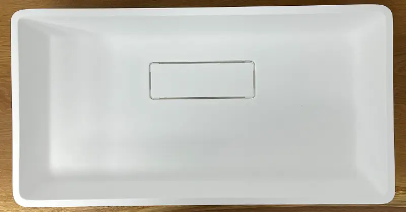 Solid-S City Умивалник за вграждане, матово бял, 62x32 см, със скрит отвод 1208954250