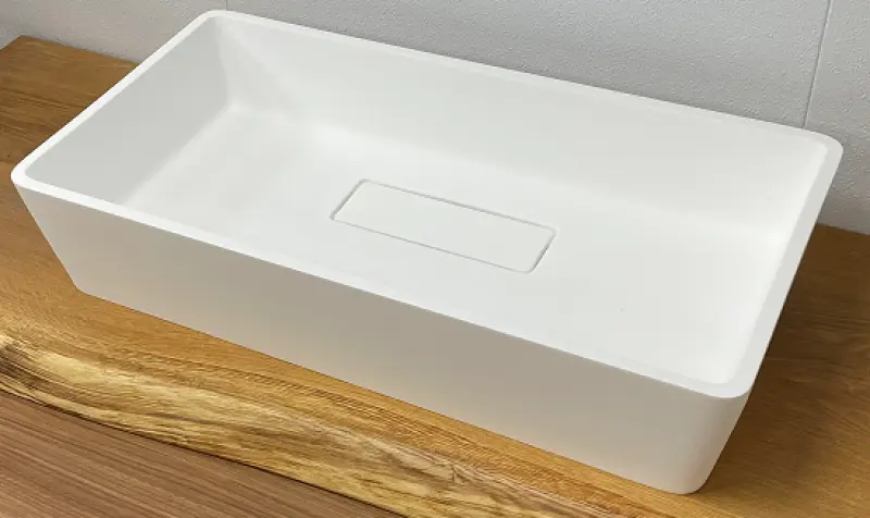 Solid-S City Умивалник за вграждане, матово бял, 62x32 см, със скрит отвод 1208954250