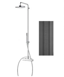 Waterrevolution Flow комбиниран душ с термостат и дъждовен душ PVD Gun Metal T141TGME