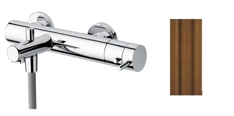 Водна революция Flow баня термостат с комплект за ръчен душ PVD Четкан мед T130TCPE