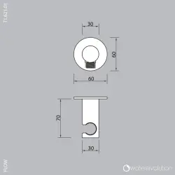Комплект аксесоари за вана Waterevolution Flow с пълно стенно свързване, покрито с PVD Gun Metal T1621GME