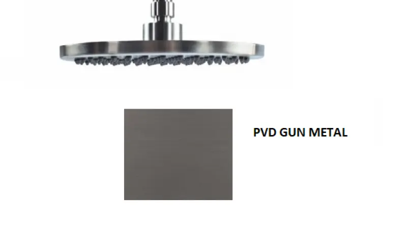 Waterevolution Flow главен душ 200mm PVD Gun Metal T1643GME
