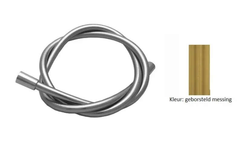 Waterevolution Flow душова тръба 170 см сатенен месинг FLEX1LE