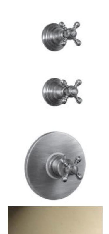 PB Classic носталгичен вграден душ термостат с 2 спирателни крана, неръждаема стомана