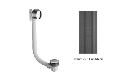 Водна революция преливна вана с комбинирано пълнене PVD Gun Metal B1ENCHGME