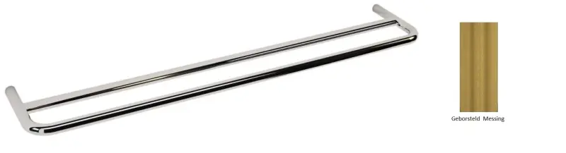 Водна революция поток двоен държач за кърпи 60cm Четкан месинг A112DLE