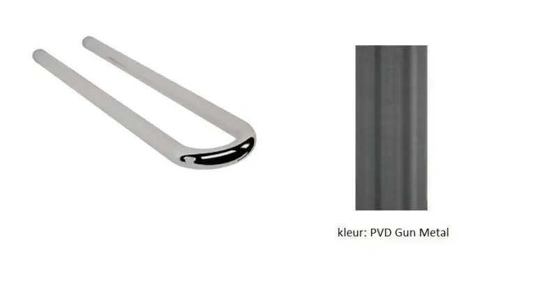 Водна революция държач за кърпи с поток PVD Gun Metal A115GME