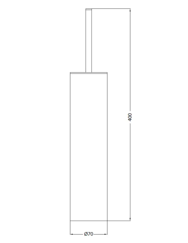 Уотереволюшън Дълга сет за тоалетна четка стояща PVD четка от мед A240CPE