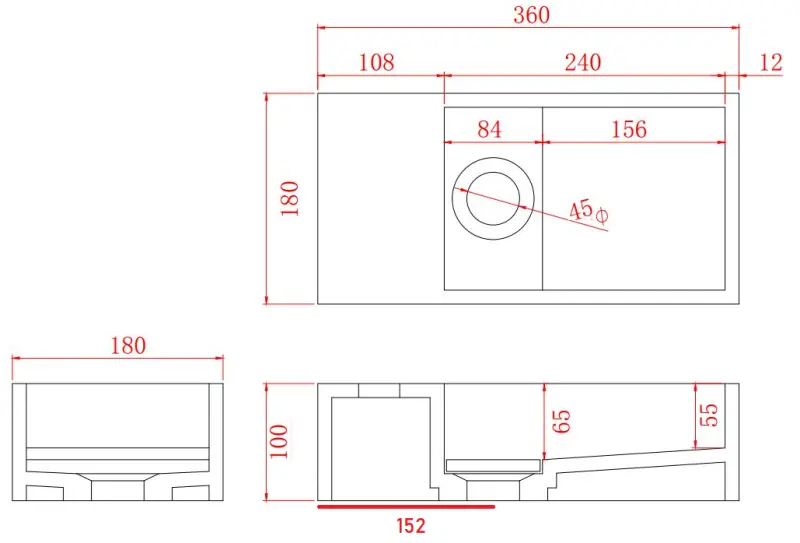 Solid-S Marble солидна повърхностен фонтан B36xD18xH10cm мрамор мат черен, ляв без отвор за кран 1208954636