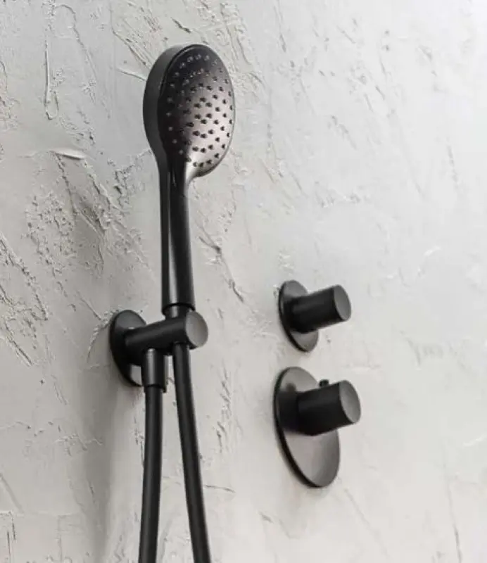 SB AESTHETICS вграден термостатичен кран за вграждане с 1 изход / спирателен кран в матово черно 1208954898