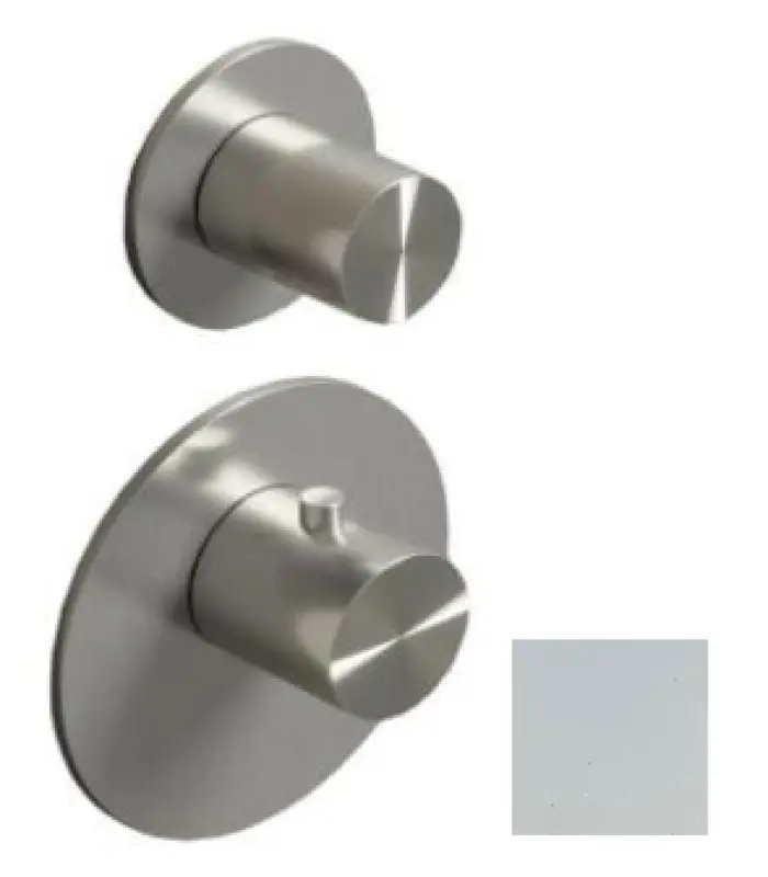 SB AESTHETICS Кръгъл вграден термостатен кран с 1 изход / спирачен кран в мат бяло 1208954900