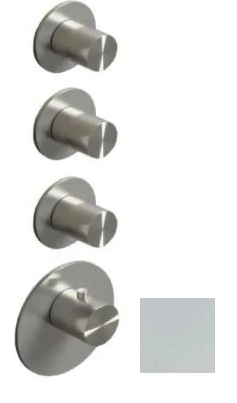 SB AESTHETICS Вграден термостатичен кран с 3 изхода/ 3x спирателен кран мат бял 1208954970