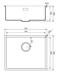 Lorreine 50WQ-FU Бяла кварцова мивка 50x40 см за вграждане на и под нивото на плота 1208955082