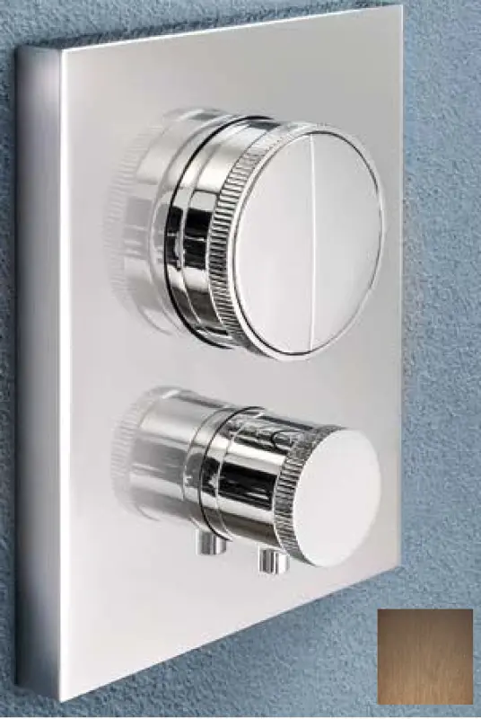 SB Push Square Вграден термостатен вентил с бутон за превключване на налягането и регулатор на обема PVD мед 1208955128