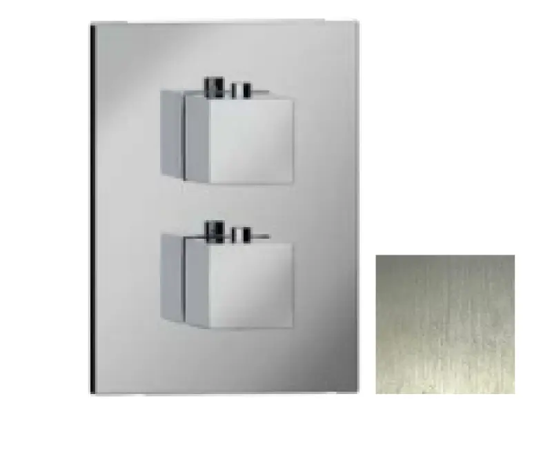 SB Универсален квадратен термостатичен вграден смесител с 2 изхода неръждаема стомана 1208955143