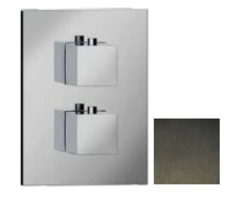 SB Универсален квадратен вграден термостатен кран с 2 изхода PVD пушка метал 1208955151