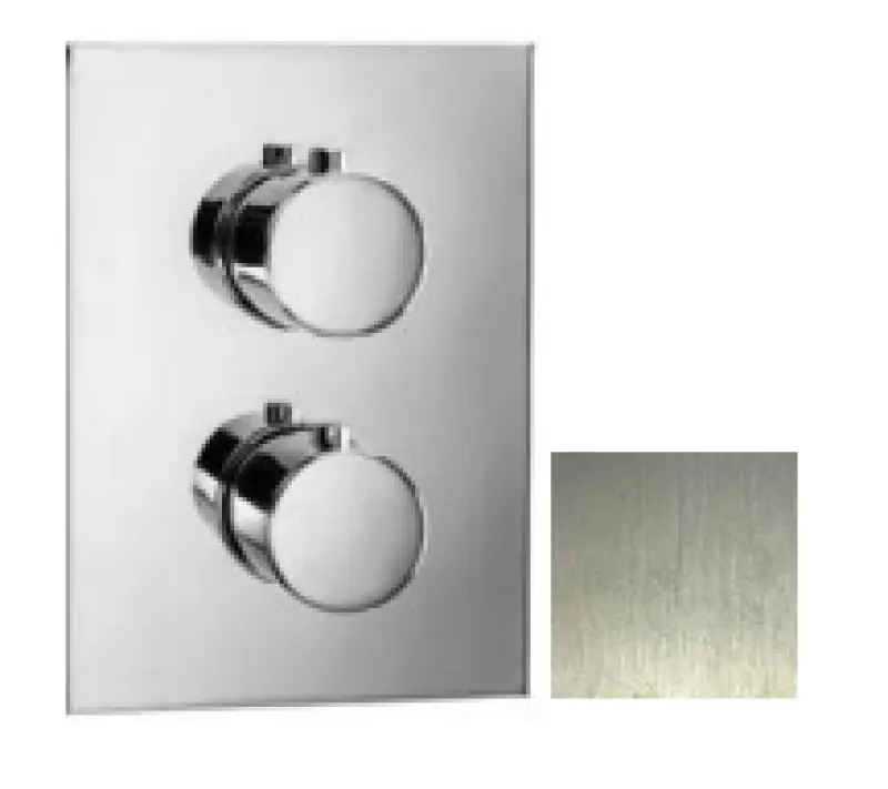 SB Универсална кръгла вградена термостатна батерия квадратна с 2 изхода неръждаема стомана 1208955156