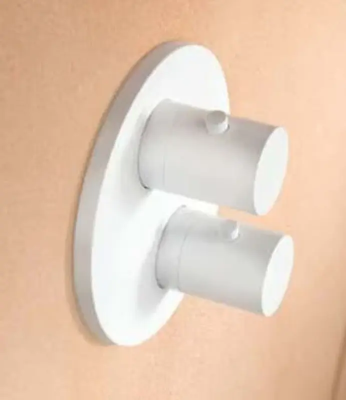 SB Универсален вграден термостатичен кран с 2 изхода в мат бяло 1208955165