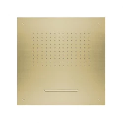 SB Square 316 Вграден душ с дъждовен ефект и водопад 50x50cm таванен душ глава PVD злато 1208955319