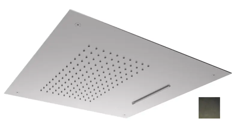 SB Square 316 Вграден душ с дъждовна функция и водопад 50x50cm таванна душ глава PVD пушка метал 1208955320