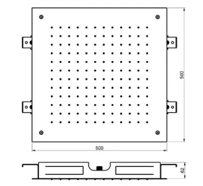 SB Square 316 Вграден душ с дъждовен ефект 50x50cm PVD злато 1208955322