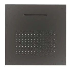 SB Square 316 Вграден душ с дъждовен ефект и спрей за голф 38x38cm PVD пистолет метал 1208955326