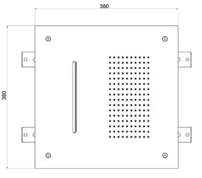 SB Square 316 Вграден душ с дъждовен ефект и спрей за голф 38x38cm PVD пистолет метал 1208955326