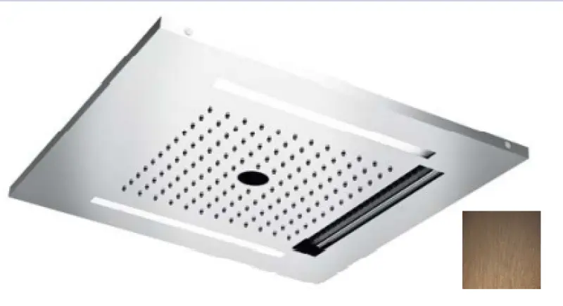 SB Wire-Twist вграден душ за дъжд с хромотерапия осветление PVD Мед 1208955380