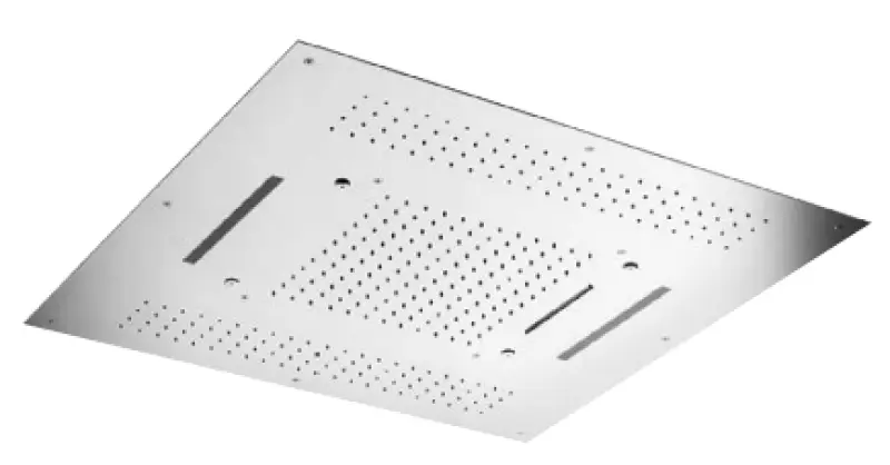 SB Square вграден душ за дъжд с 4 вида струи и хромотерапия осветление, напълно изработен от неръждаема стомана 1208955384