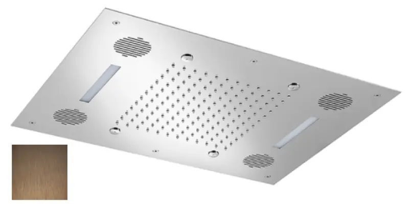 SB Звук & Цвят Вграден душ за дъжд със звук PVD мед 1208955391