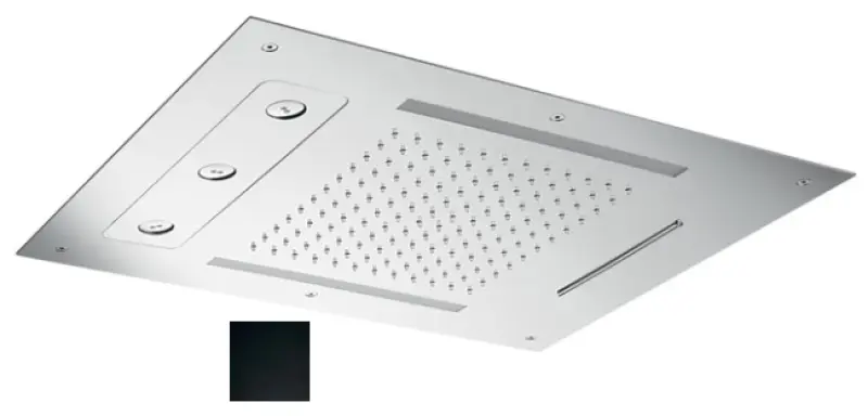 SB Спин Темптейшън Хромотерапия вграден душ за дъжд матово черно 1208955416