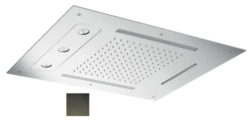 SB Spin Тентация Хромотерапия Вграден Душ за дъжд PVD пушка метал 1208955420